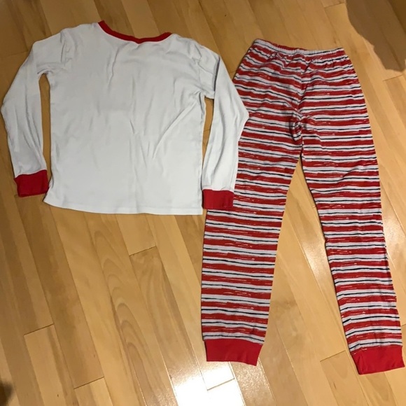 💥2/$30 Gymboree Valentine Raccoon Bandit Long Sleeve Pajama set - size 12 - Picture 9 of 16